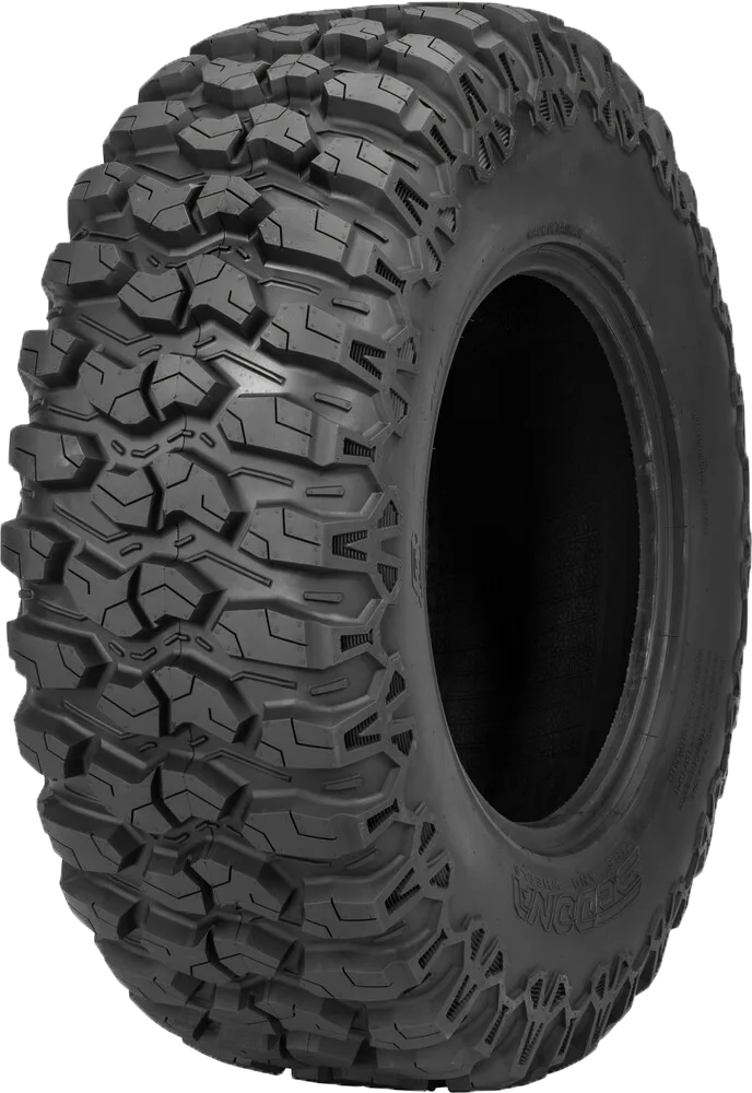 Sedona Trail Saw 2.0 tire, angled view showing tread and sidewall