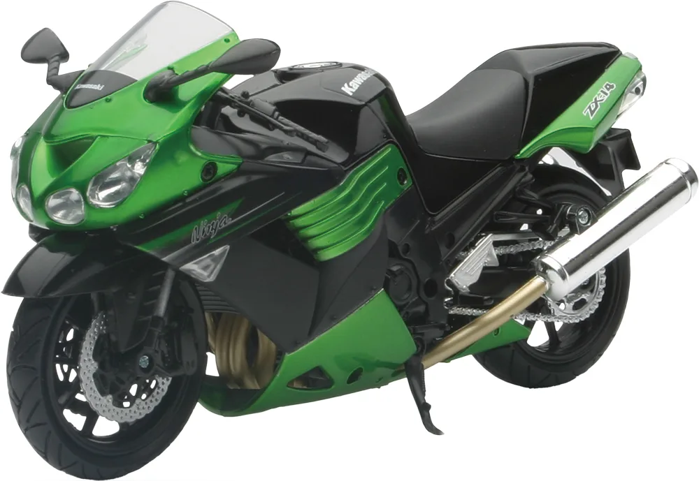 Green New-Ray 2011 Kawasaki ZX-14 1:12-scale motorcycle replica