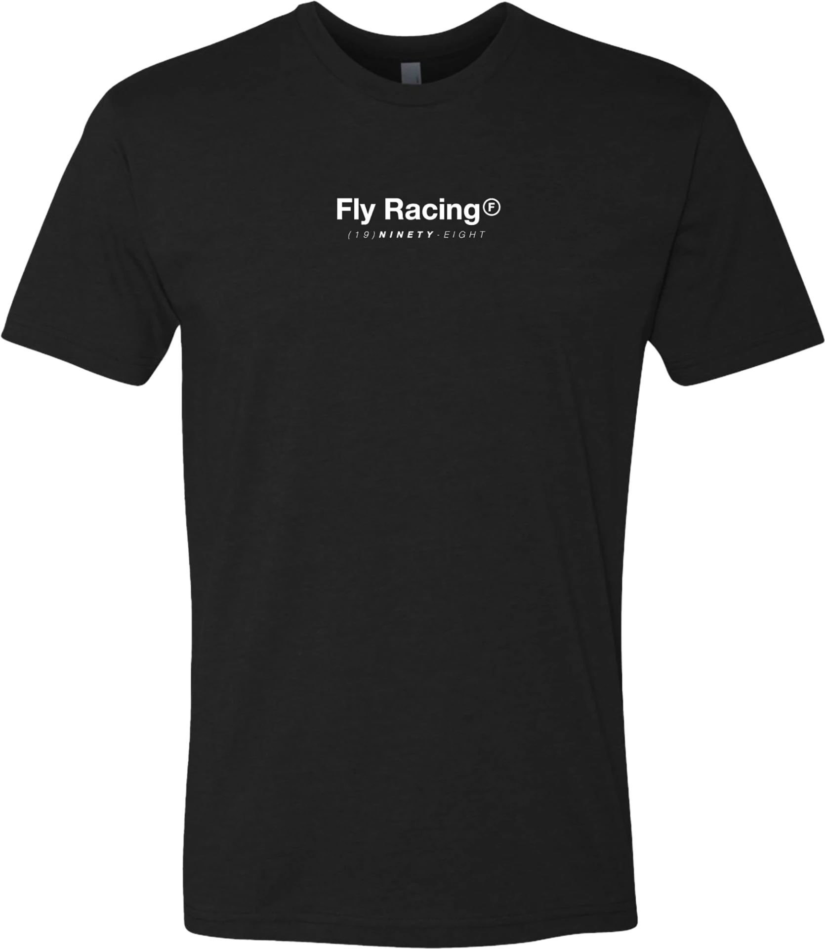 Black Fly Racing youth Lost tee, front view with small white Fly Racing chest text