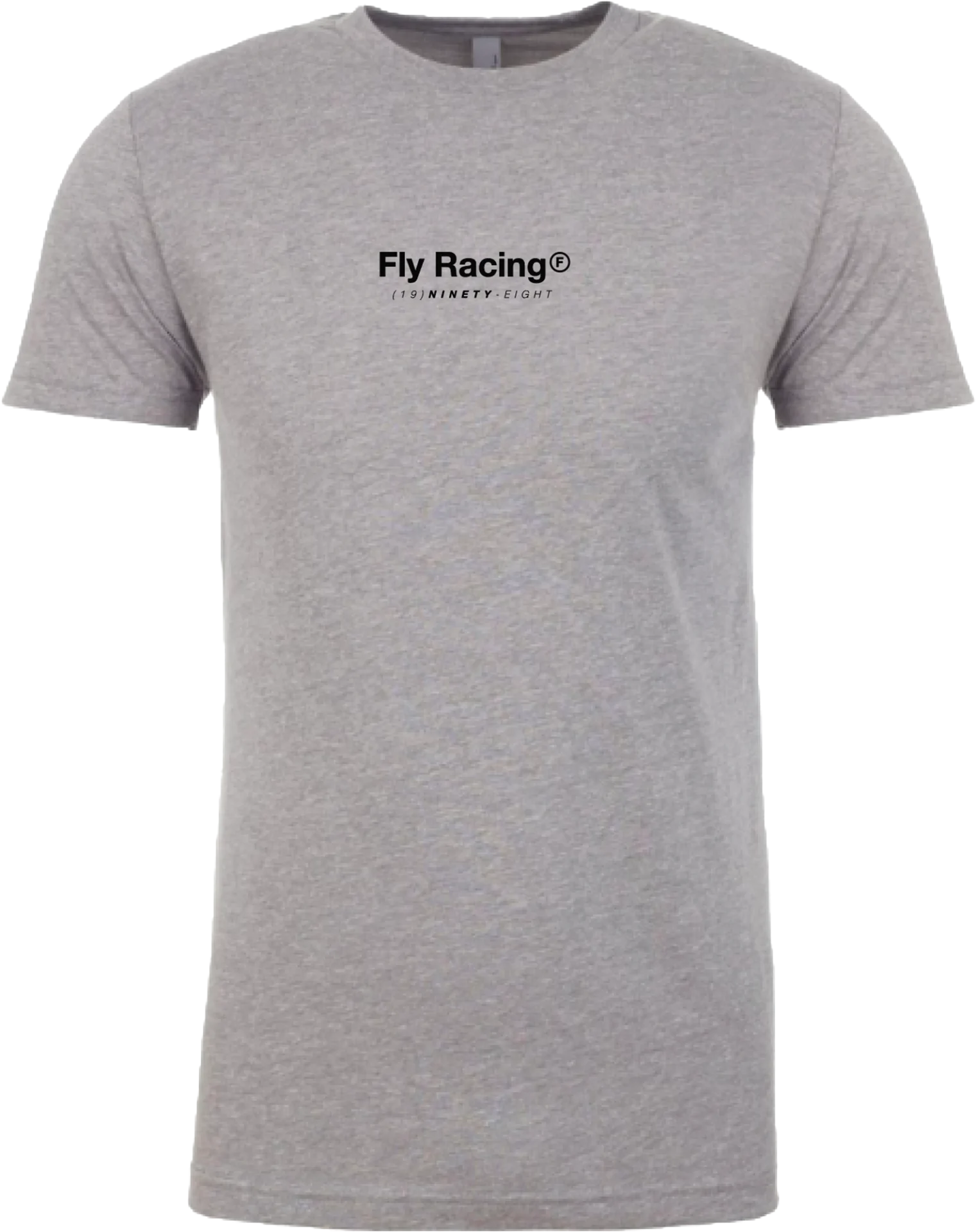 Dark grey heather Fly Racing youth Lost tee, front view with small black Fly Racing chest text