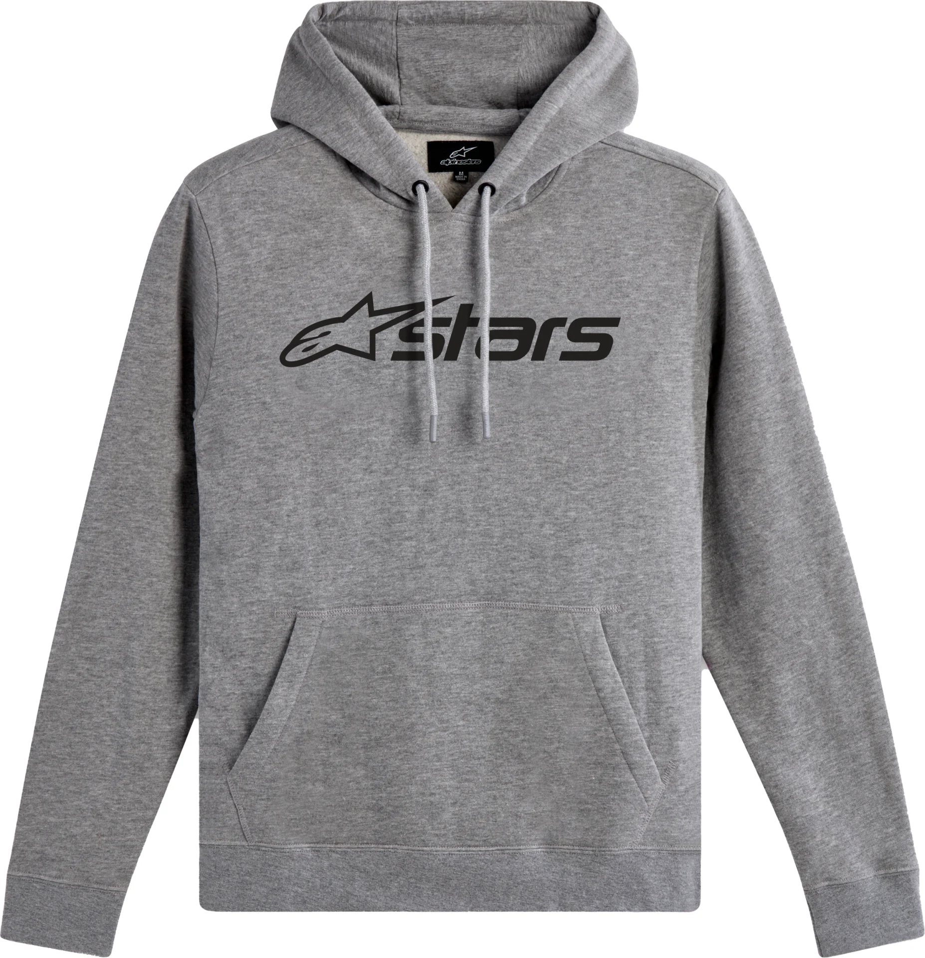 Alpinestars Blaze Hoodie V3 in grey heather, front view with black Alpinestars chest logo