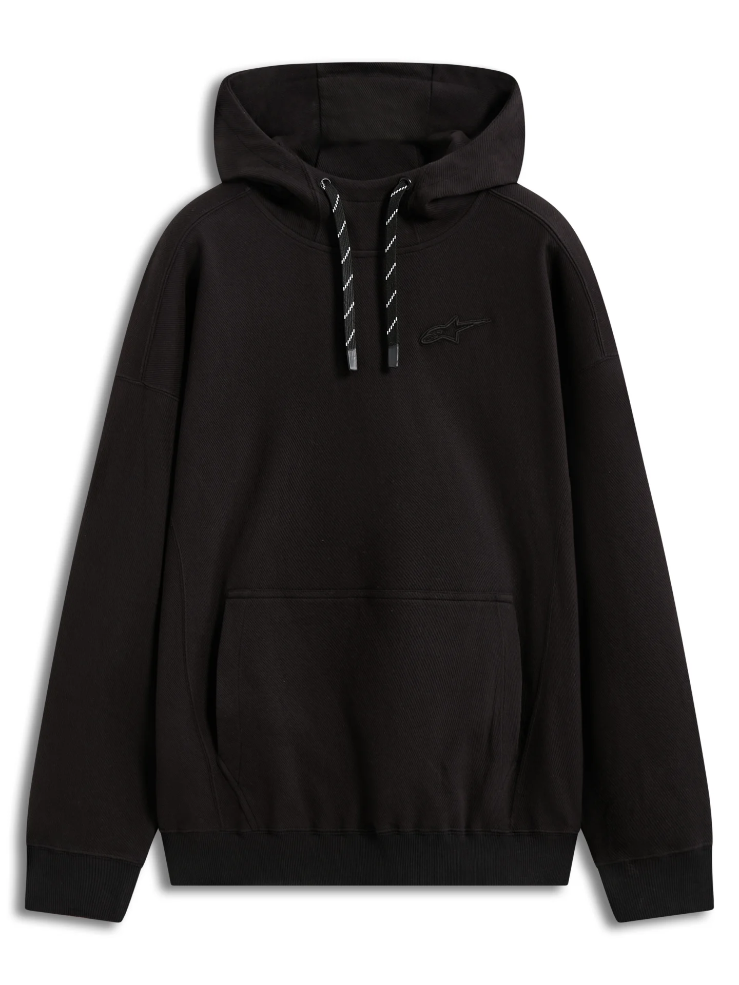 Alpinestars Camino Textured Oversized Hoodie in black, front view