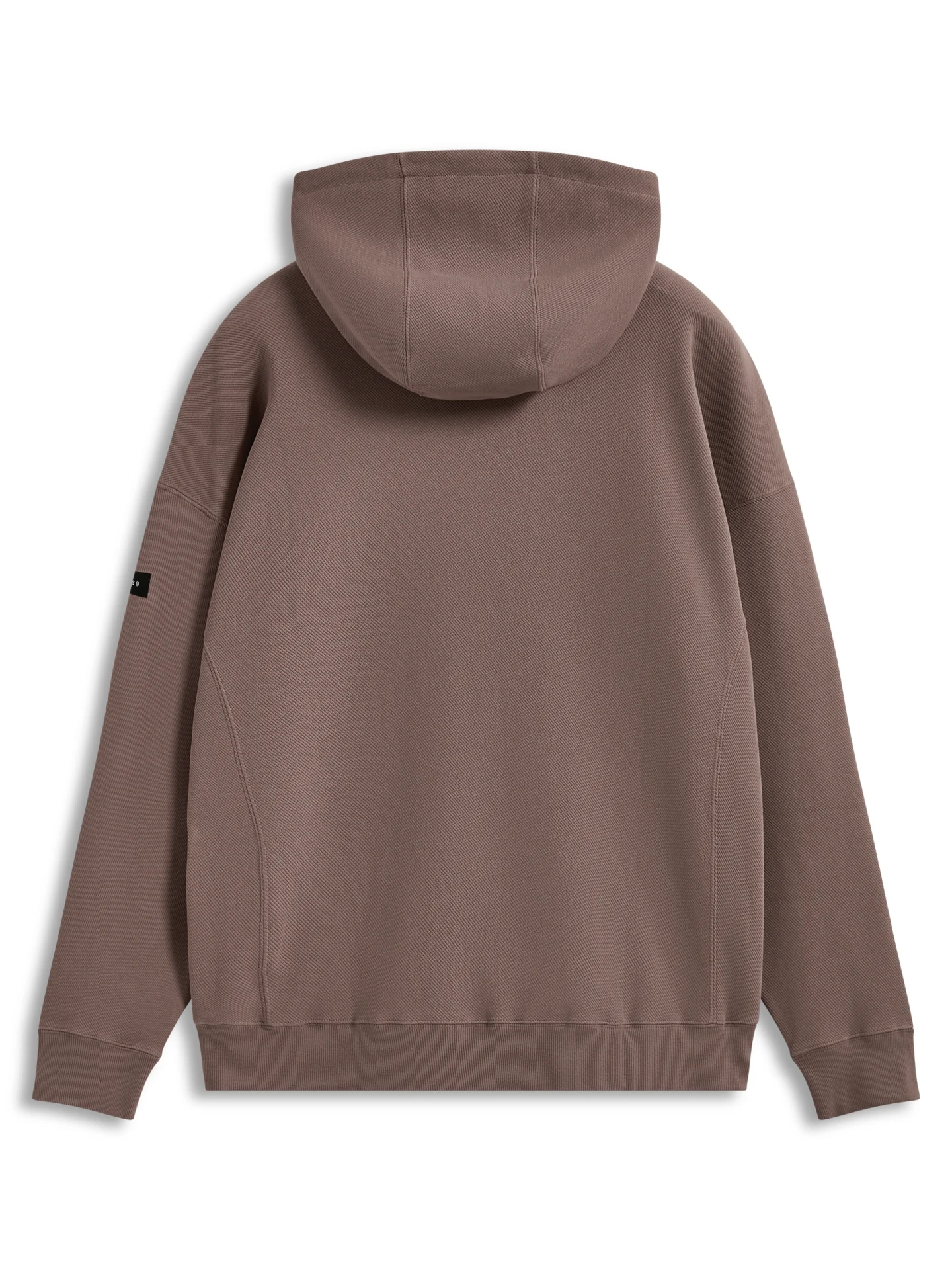 Alpinestars Camino Textured Oversized Hoodie in taupe, back view with sleeve label