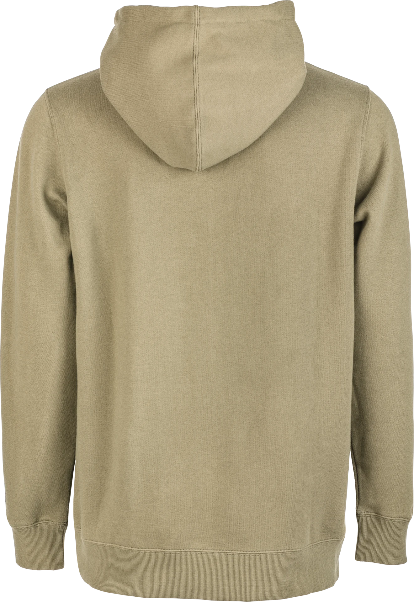 Tan Fly Racing Corporate zip-up hoodie, back view