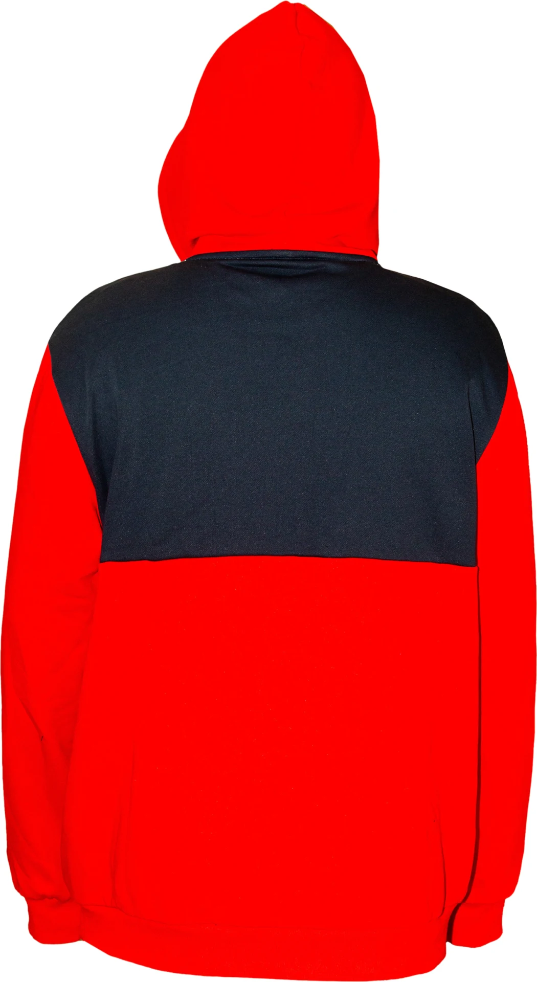 D'Cor Honda HRC2 Sweatshirt in red, back view with black upper back panel