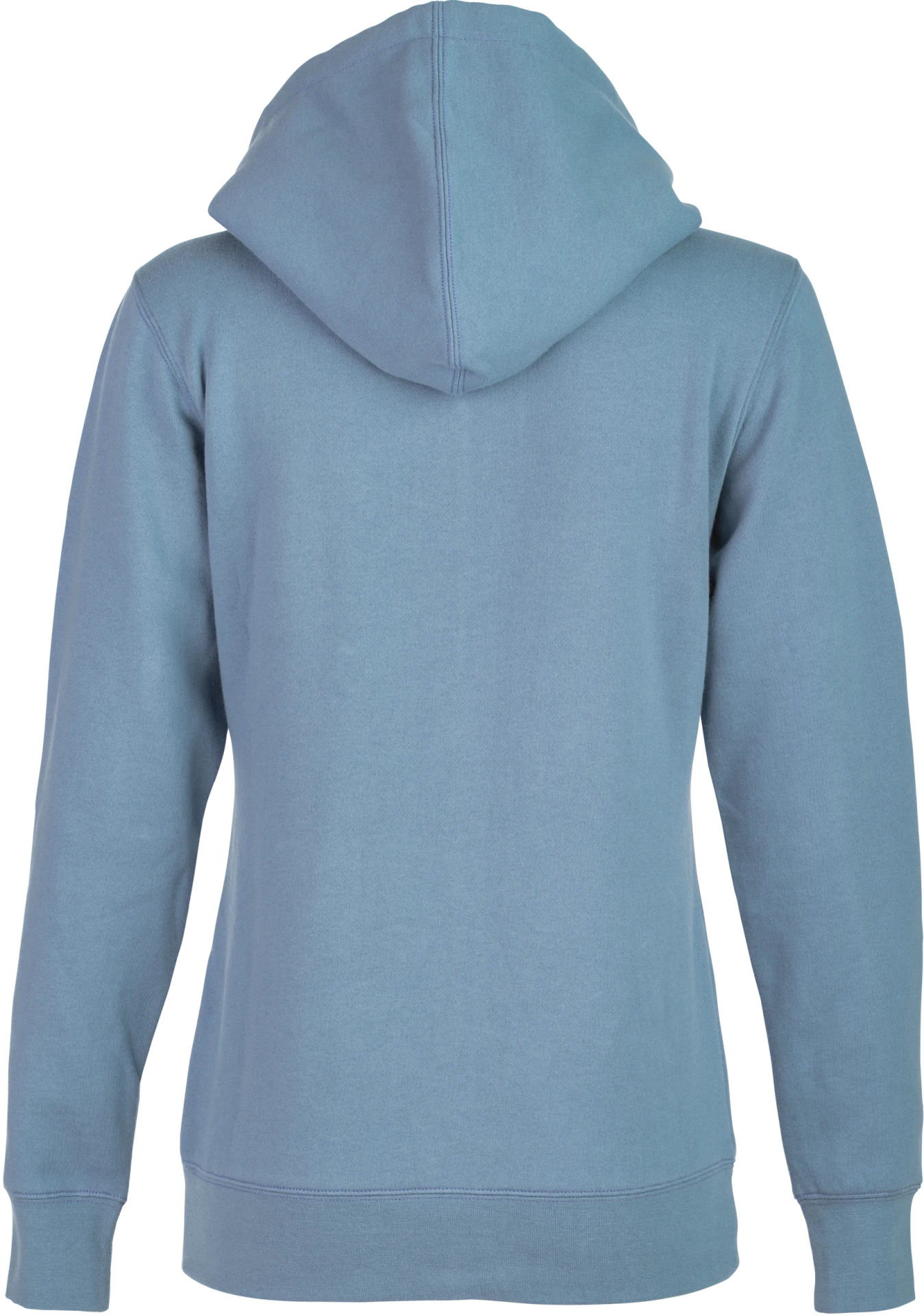 FLY Racing Women's Corporate Zip Up Hoodie in light blue, back view