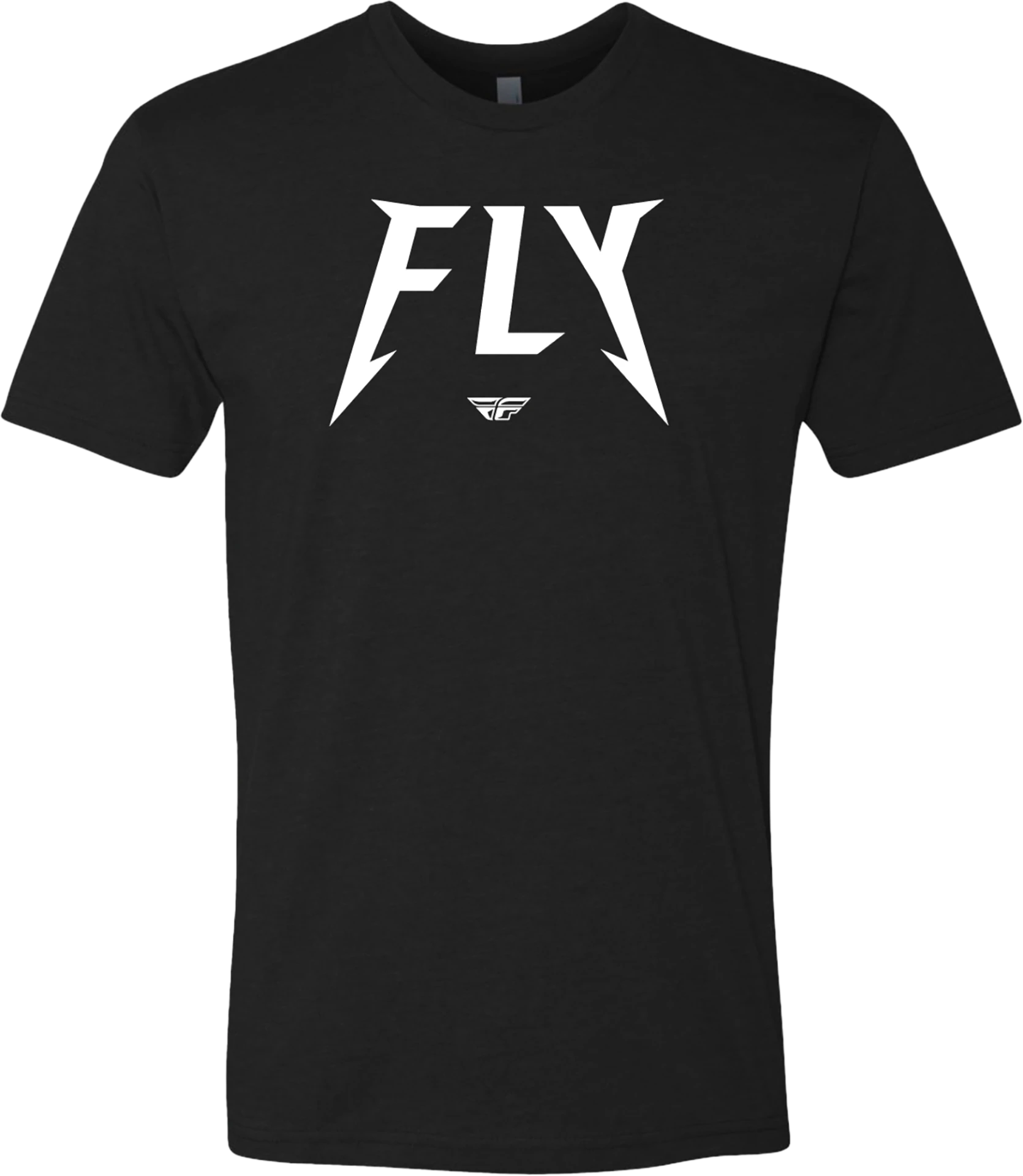 Fly Racing Youth Master Tee in black, front view with large white FLY lettering