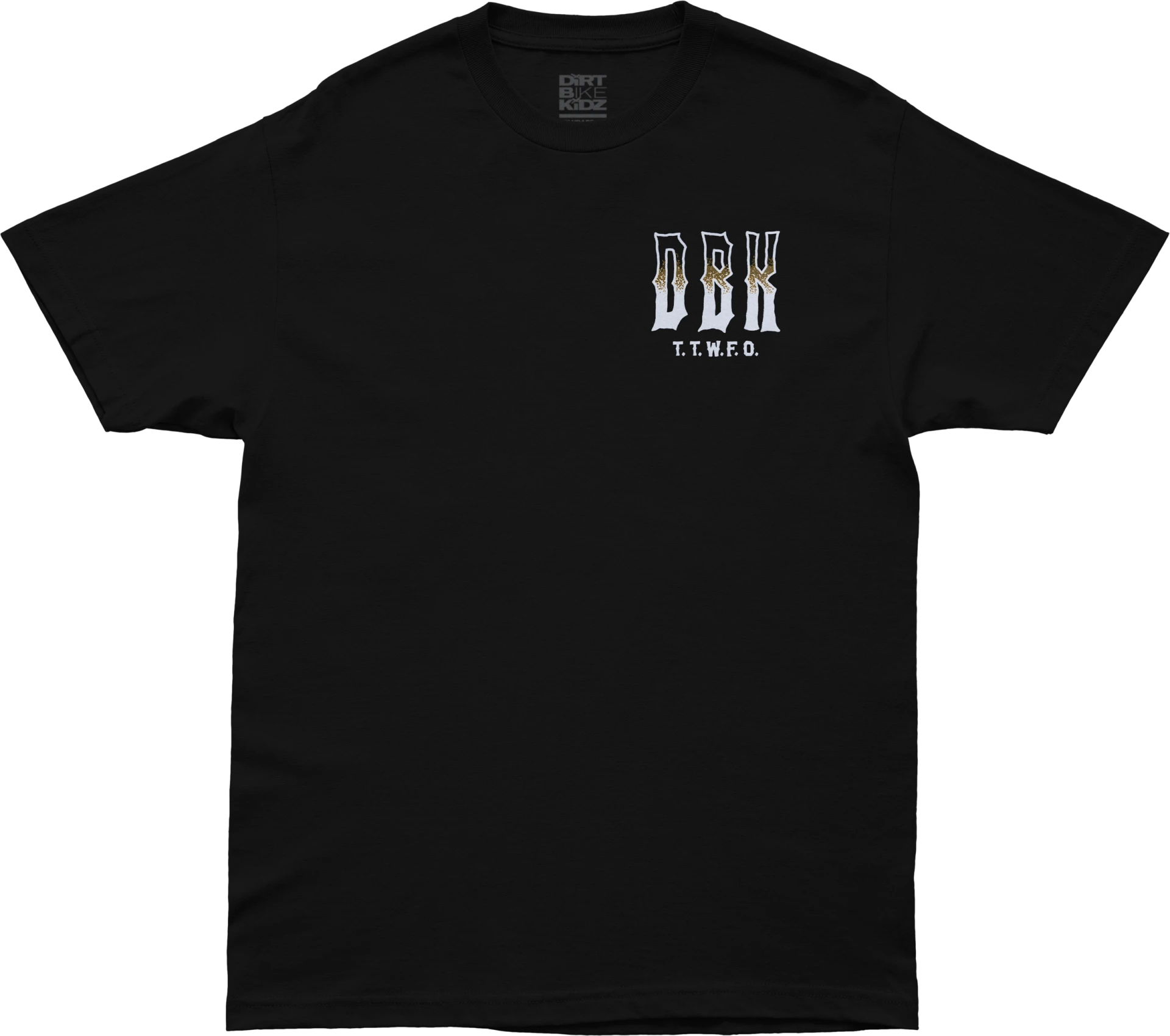 DBK Ghost Rider Tee in black, front view with small DBK chest logo