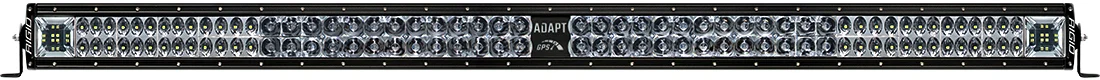 RIGID Adapt E-Series 50-inch LED light bar in black, front view showing the LED rows and mounting brackets