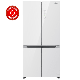 מקרר 4 דלתות FUJICOM FJ-NF590GDW זכוכית לבנה