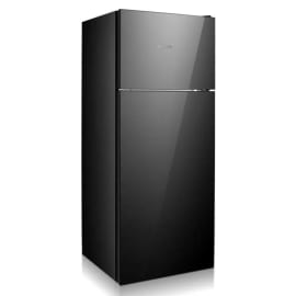 מקרר מקפיא עליון פירלס Peerless BCD-210 G BLK DF זכוכית שחורה