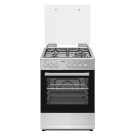 תנור משולב כיריים 60 ס"מ פירלס Peerless PR 6006 IX כסוף