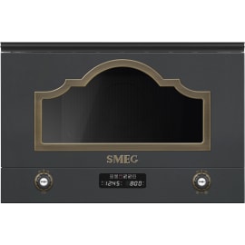 מיקרוגל בנוי משולב תנור 22 ליטר SMEG MP722AO שחור