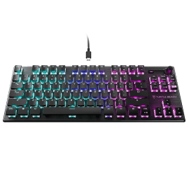 מקלדת גיימינג מכנית קצרה Turtle Beach Vulcan TKL Red-S שחורה