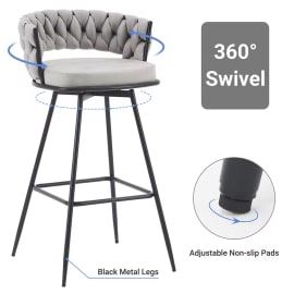 זוג כיסאות בר קומפורט4יו Comfort4U Eleganzia אפור