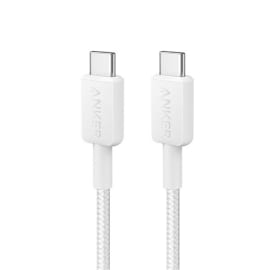 כבל 0.9 מטר אנקר Anker 322 USB-C to USB-C לבן