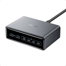 עמדת טעינה עוצמתית 6 יציאות אנקר Anker Prime Charger 200W 6 Ports GaN A2683 שחור