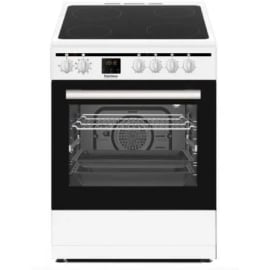תנור משולב כיריים קרמיות 60 ס"מ פירלס Peerless PR6060 VTR WHT לבן