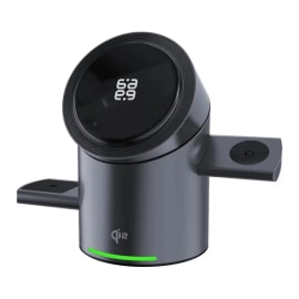 עמדת טעינה אלחוטית PureGear Qi2 3-IN-1 Charging Station למכשירי אפל שחור