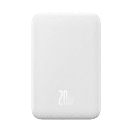 סוללת גיבוי ניידת Baseus Magnetic Mini Wireless Power Bank 20KmAh 20W וכבל Type-C לבן
