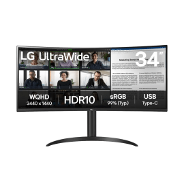 מסך מחשב קעור "34 LG 34WR55QK-B Ultrawide WQHD