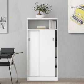 ארון שירות 5 מדפים עם דלתות הזזה ברדקס Bradex Sleek לבן