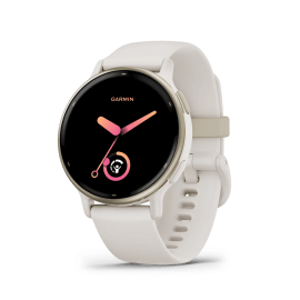 שעון חכם גרמין Garmin Vivoactive 5 Music זהב רצועת סיליקון שנהב