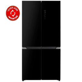 מקרר 4 דלתות פוג'יקום Fujicom FJ-NF530GDBL זכוכית שחורה