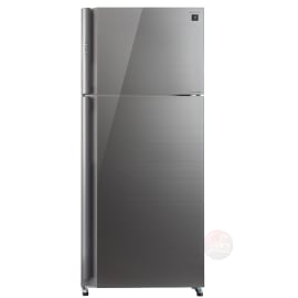 מקרר 2 דלתות מקפיא עליון שארפ SHARP SJ-5878SL זכוכית כסופה עם התקן שבת