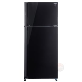 מקרר 2 דלתות מקפיא עליון שארפ SHARP SJ-5878BK זכוכית שחורה עם התקן שבת