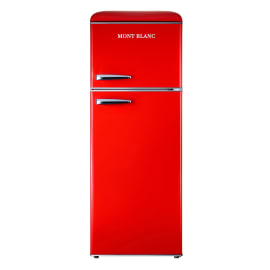 מקרר מקפיא עליון 215 ליטר מון בלאן MONT BLANC MBR-290DF-RED אדום רטרו