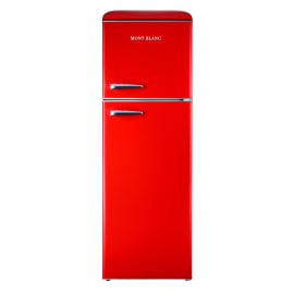 מקרר מקפיא עליון 295 ליטר מון בלאן MONT BLANC MBR-390DF-RED אדום רטרו