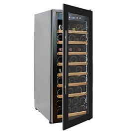 מקרר יין עד 43 בקבוקים עם מדפי עץ וינופו Vinopo SU-43B שחור