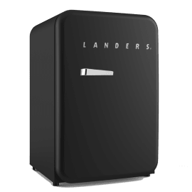 מקרר מיני ללא מקפיא 115 ליטר Landers LA130R בעיצוב רטרו שחור