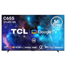 טלוויזיה חכמה "98 TCL 98C655 QLED 4K