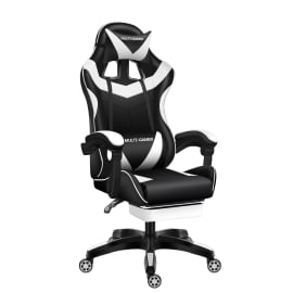 כיסא גיימינג מולטי גארדן דגם MULTI GAMER שחור לבן