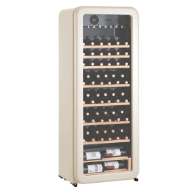 מקרר יין 76 בקבוקים עם מדפי עץ Landers SC208RS קרם