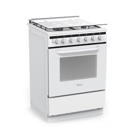 תנור משולב כיריים גז 60 ס"מ מידאה Midea 24DMS4G113W בצבע לבן