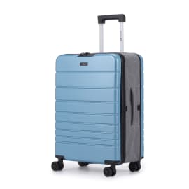 מזוודת טרולי 20 אינץ' מתקפלת עליה למטוס Swiss Voyager Xfold ג'ינס