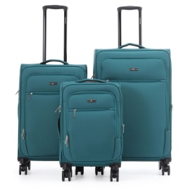 סט 3 מזוודות 20/24/28 SWISS VOYAGER ALPINE טורקיז