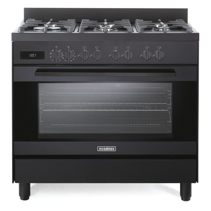 תנור משולב כיריים 90 ס"מ רוזיירס Rosieres RGM96TC1A שחור