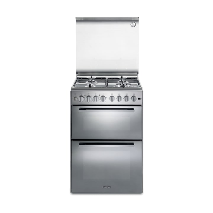 תנור דו-תאי משולב כיריים גז 60 ס"מ רוזיירס Rosieres RGM94M2X נירוסטה