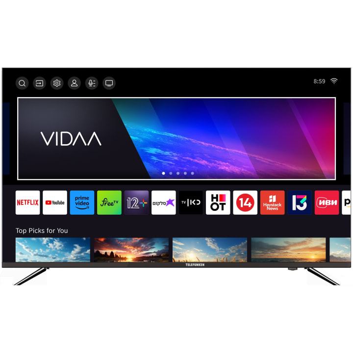 טלוויזיה "55 QLED 4K טלפונקן דגם TLEDDS55QVU