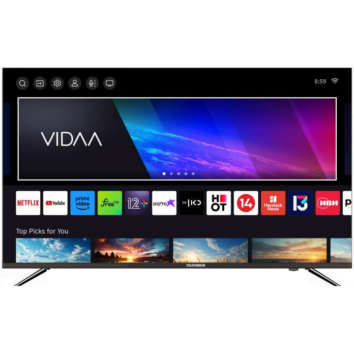 טלוויזיה "65 QLED 4K טלפונקן דגם TLEDDS65QVU