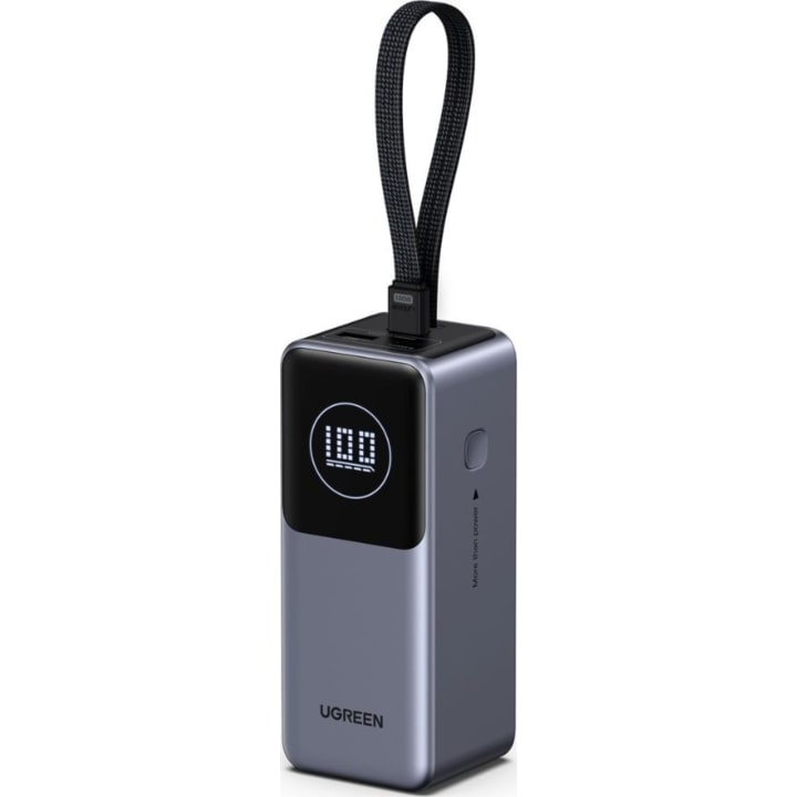 סוללת גיבוי Ugreen Nexode 20000mAh 130W אפור כולל כבל מובנה