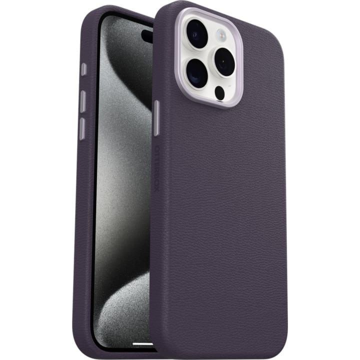 כיסוי אוטרבוקס Symm Cactus Leather לאייפון 15 Pro Max סגול