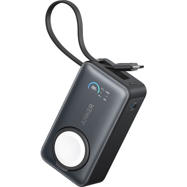 סוללת גיבוי ניידת Anker MagGo Power Bank 10000mAh שחור