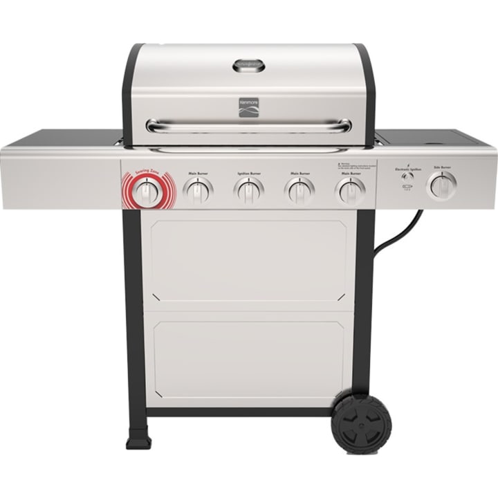 גריל גז 5 מבערים KENMORE PG-40522 כולל כירת צד שחור / נירוסטה