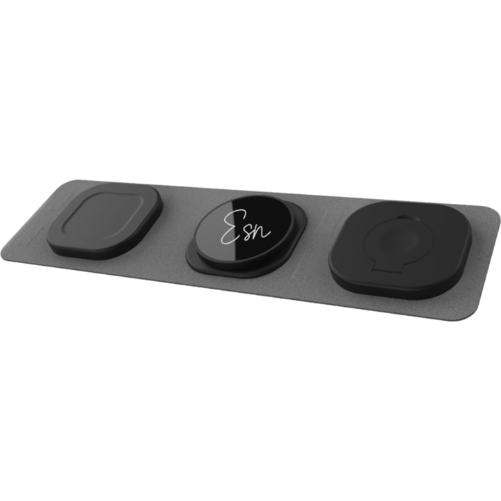 משטח טעינה אלחוטית Essentials 3-IN-1 Wireless Travel Charger למכשירי אנדרואיד