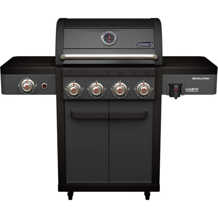 גריל גז 4 מבערים כירת צד קולמן Coleman Revolution 4 שחור מגורגר